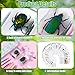 GlikCeil 12 Pcs Insect in Resin Specimen Bugs Discovery Kit Collection Paperweight Bug with Information Flash Cards Preserved in Resin with 10x Magnifier for Scientific Educational Display Supplies