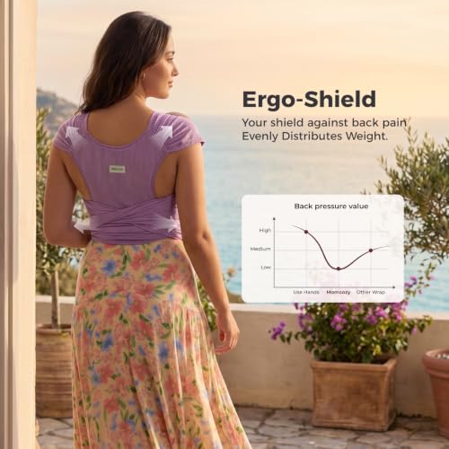 Image of Momcozy Baby Carrier AirMesh - The Perfect Summer Water Sling for Newborns to Toddler 8-33 lbs - Cooling, Breathable and Lightweight Baby Wrap, Nice for Summer, Pool, Beach, Swimming, Lavender Mist