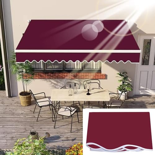 Toldo retráctil para jardín y patio, parasol manual y eléctrico, protección UV, para patio, porche, balcón, 7 x 2,5 m