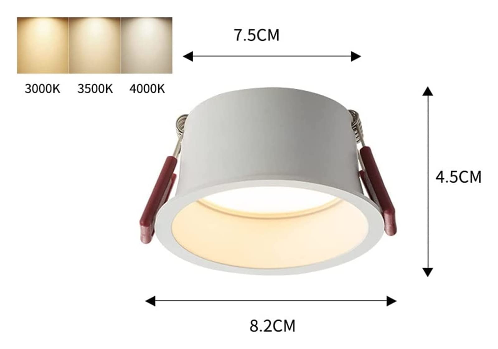 Amazon.co.jp : 導いた凹んだダウンライト6 PCSラウンド天井灯