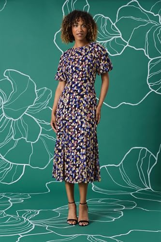 Maggy London Women's Puff Sleeve Flared Dress3