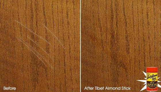 Tibet Almond Stick Scratch Remover - Touch Up and Repair Hardwood, Furniture, Floors Instantly - All-in-One Kit for Restoration of Cabinets, Vinyl, and More - Odorless, Colorless, Non-Toxic (2 Pack) by Tibet Almond Stick - Used condition - Image 4