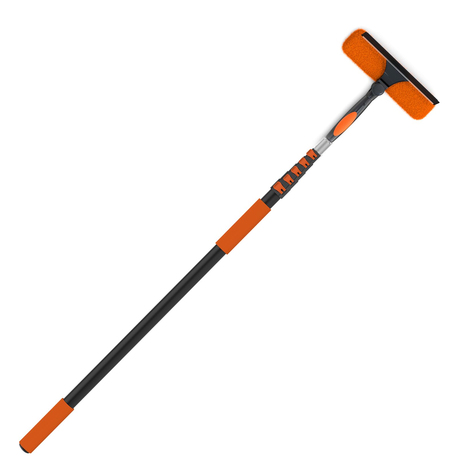 LAANPOLE 7.2m Telescopic Window Cleaner, 2-in-1 Window Cleaning Equipment for Home with Extendable Window Cleaning Pole, Window Cleaning Kit for Outdoor Indoor Use
