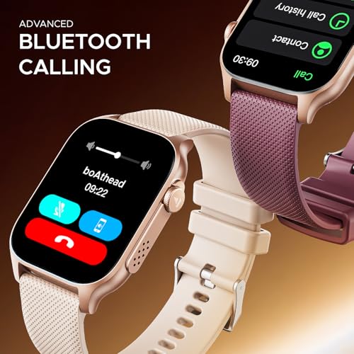 Image of Boat Ultima Ember smartwatch with 1.96 inch AMOLED Display, AOD, Personalized Fitness Nudges, Functional Crown,100+ Sports Modes, Create Your Own Watchface, smartwatch for Man and Woman (Royal Berry)