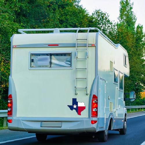 Image of | Texas Shape State Flag Sticker | Vinyl Waterproof Stickers Decal of Lone Star (18 inch x 18 inch)