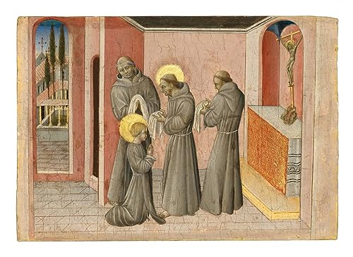 Tableau toile Di Paolo l'Investiture de Sainte Claire affiche d'art 60x90cm pour salon