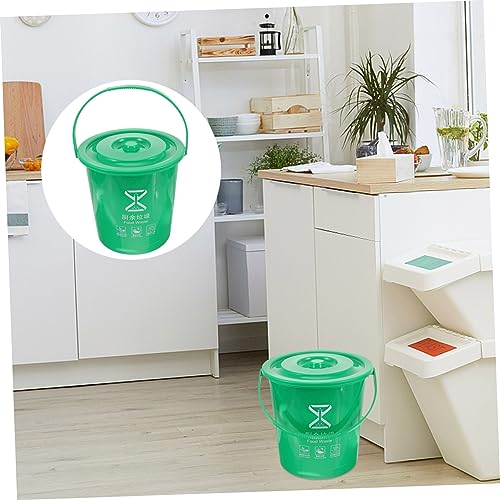Caneca de basura para cocina con tapa y asa PRETYZOOM miniatura 5