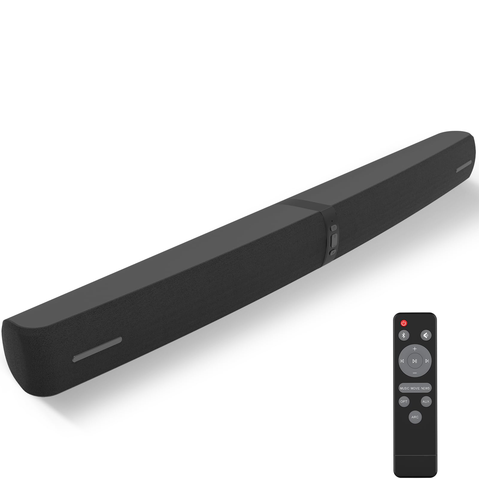Barre de Son pour televiseur, Barre de Son 2-en-1 Amovble de 90 W avec Amplification Automatique du Volume, systeme de Haut-parleurs pour televiseur avec Bluetooth 5.3/Arc/Optique/AUX