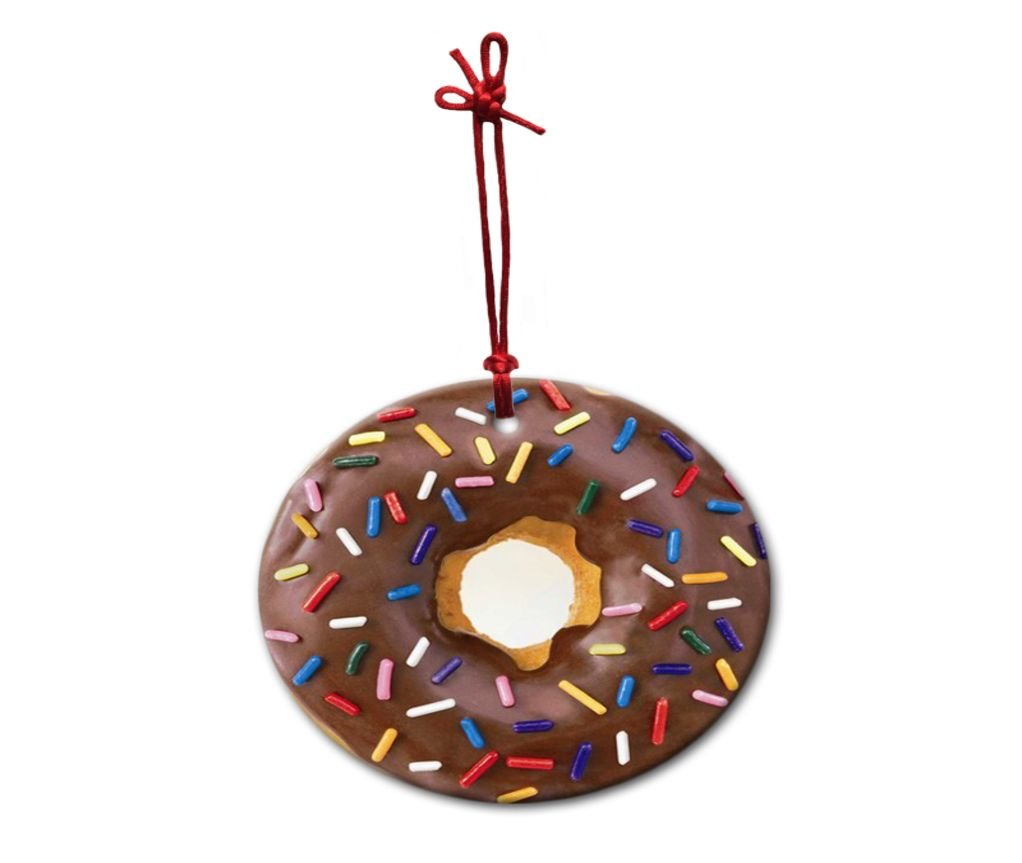 Special Design Donut Custom Personalized Round Porcelain Ornament Christmas Decorations Gift