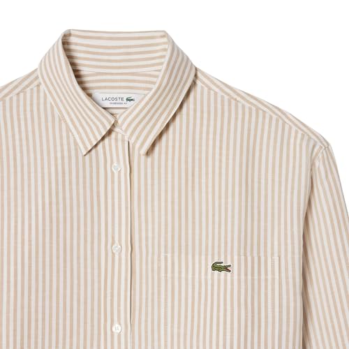 Image of Lacoste Womens Oversized Linen Blend Shirt