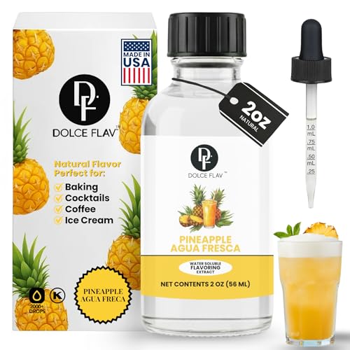 Image of Dolce Flav Pineapple Extract, Agua Fresca, for Drinks, 2oz