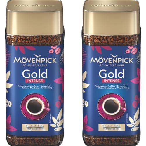MOVENPICK Gold Intense Instant Coffee, Pack of 2 jars (2 x100 gm)