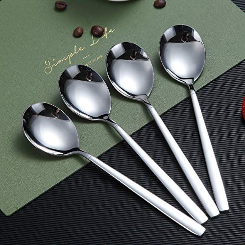 Berglander 6 eetlepels, roestvrijstalen eetlepel servies, glanzende moderne eetlepels en eetlepel set vaatwasmachinebestendig - Image 5