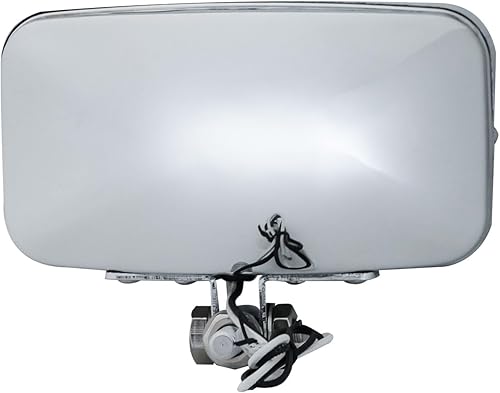 Miniatura 8 de FATECIM Vintage motocicleta cuadrado faro retro cabeza luz lámpara ámbar lente con visera universal para Harley Cruiser Bobber Chopper Yamaha Honda