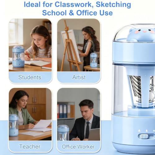 Automatic Electric Pencil Sharpener with Pen Holder,Pencil Extenders&Grips by EASRTFP - Used condition - Image 6