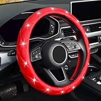 KAFEEK Steering Wheel Cover, Universal 15 Inch, Microfiber Leather, Anti-Slip, O