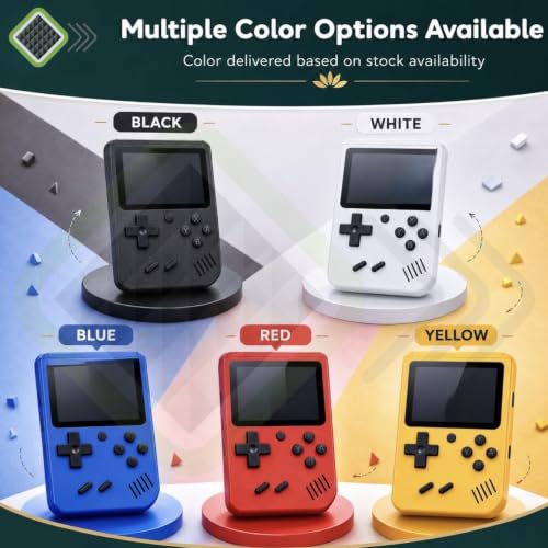 Image of YGM Rechargeable Pocket Video Game Console for Kids -in-1 Retro Handheld Gaming Device with Built-in Classic Games, TV Output Support (Any Available Colour)