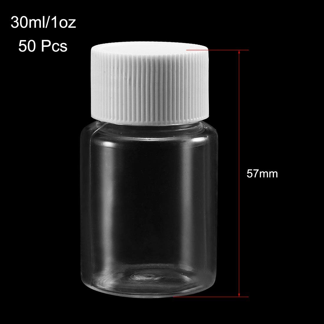 Kunststoff-Labflasche, 30 ml, für Flüssigkeit, 50 Stück