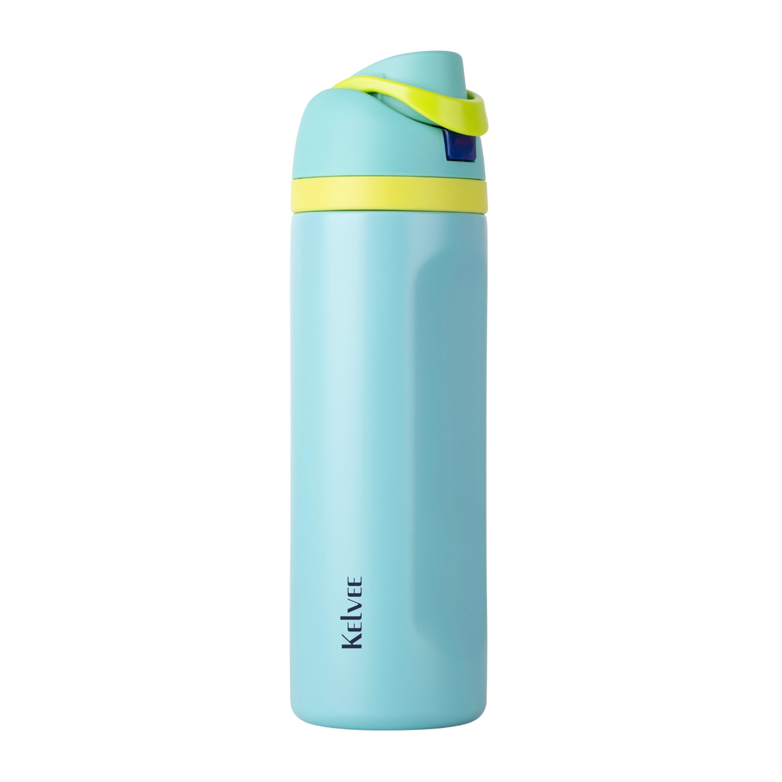KELVEE FreeSip Water Tumbler with Leak Proof Lid & Straw Insulated Stainless Steel 800ml, Reusable BPA-Free Leak-Proof Sipper for Sports, Office, School, Travel (Cyan)
