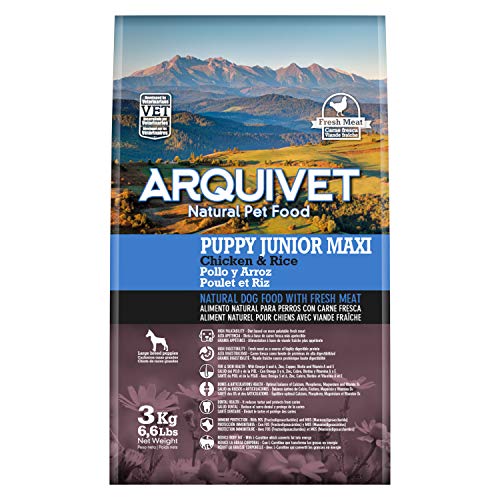 ARQUIVET Puppy Junior Maxi - Croquettes pour chiots de races grandes - Poulet et riz-3 kg - aliments pour chiens - nourriture sèche pour chiens – Image 3