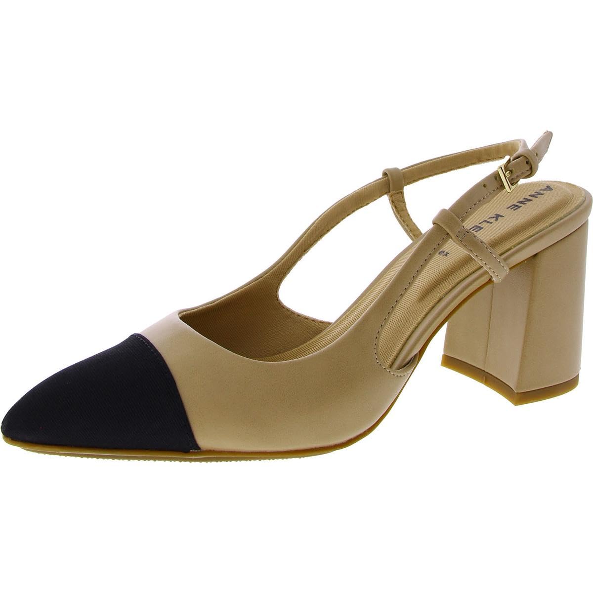 Anne Klein Women's Brooklyn Pump, Nude Black, 4 UK
