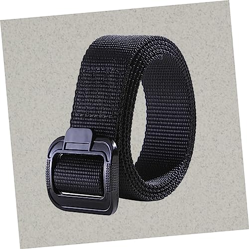 GALPADA Men's Tactical Outdoor Belt Nylon Webbing with Quick Release Alloy Buckle Rust Buckle Belt for Climbing Hiking Hunting Running Casual Sports Activities Black2
