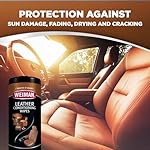 Weiman Leather Cleaner Wipes - Clean Condition UV Protection Help Prevent Cracking or Fading of Furniture, Car Interior, Couch, and Shoes, 2 Pack with Microfiber Cloth - Image 4