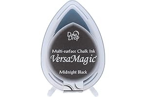 Tsukineko VersaMagic Dew Drop Ink Pad Midnight Black: Versatile and Intense Ink for Exceptional Stamping