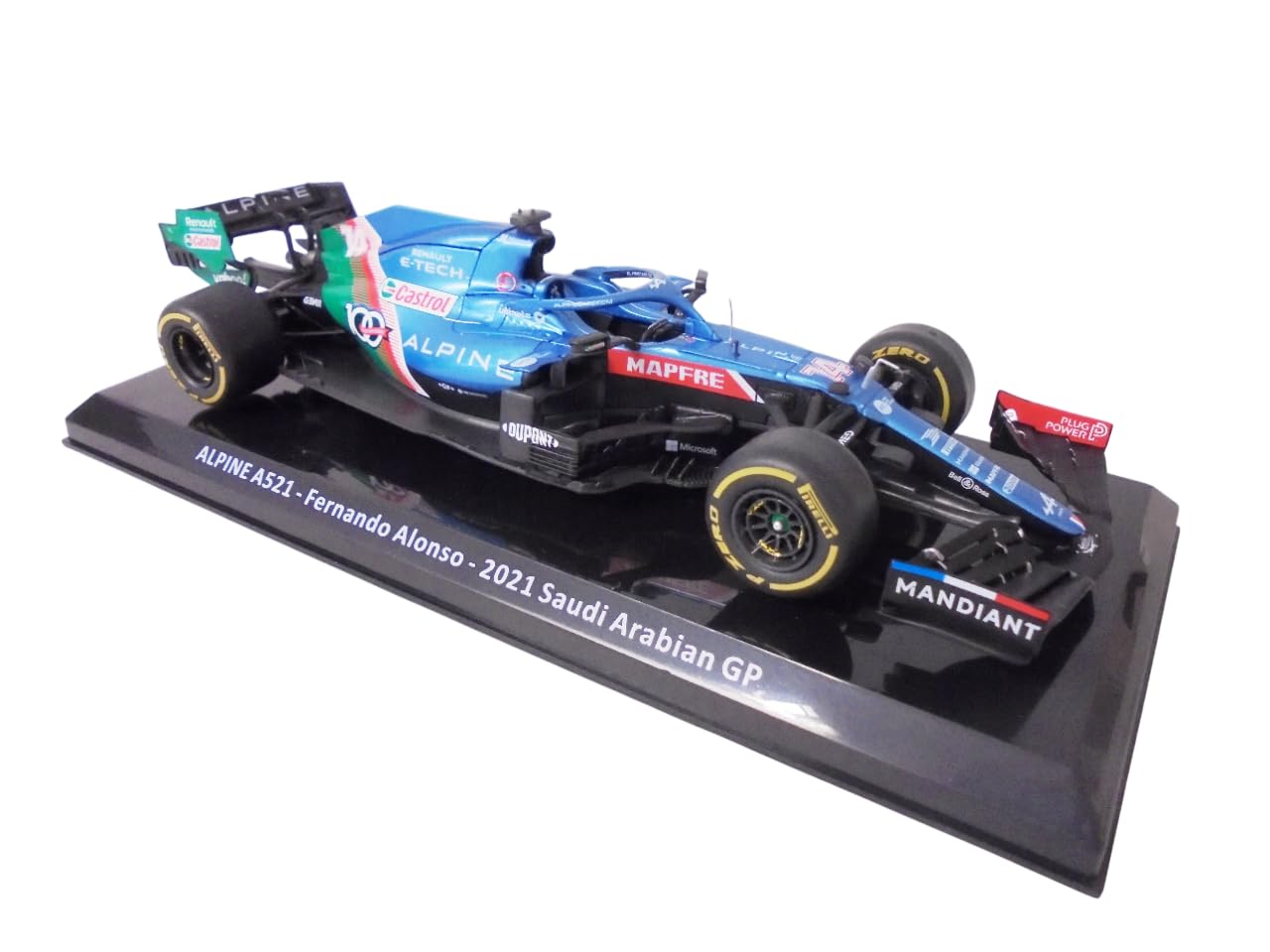 - Formula 1 Compatible with Alpine A521 Fernando Alonso 2021 Saudi Arabia Grand Prix - 1/24 Diecast Model Car OR081