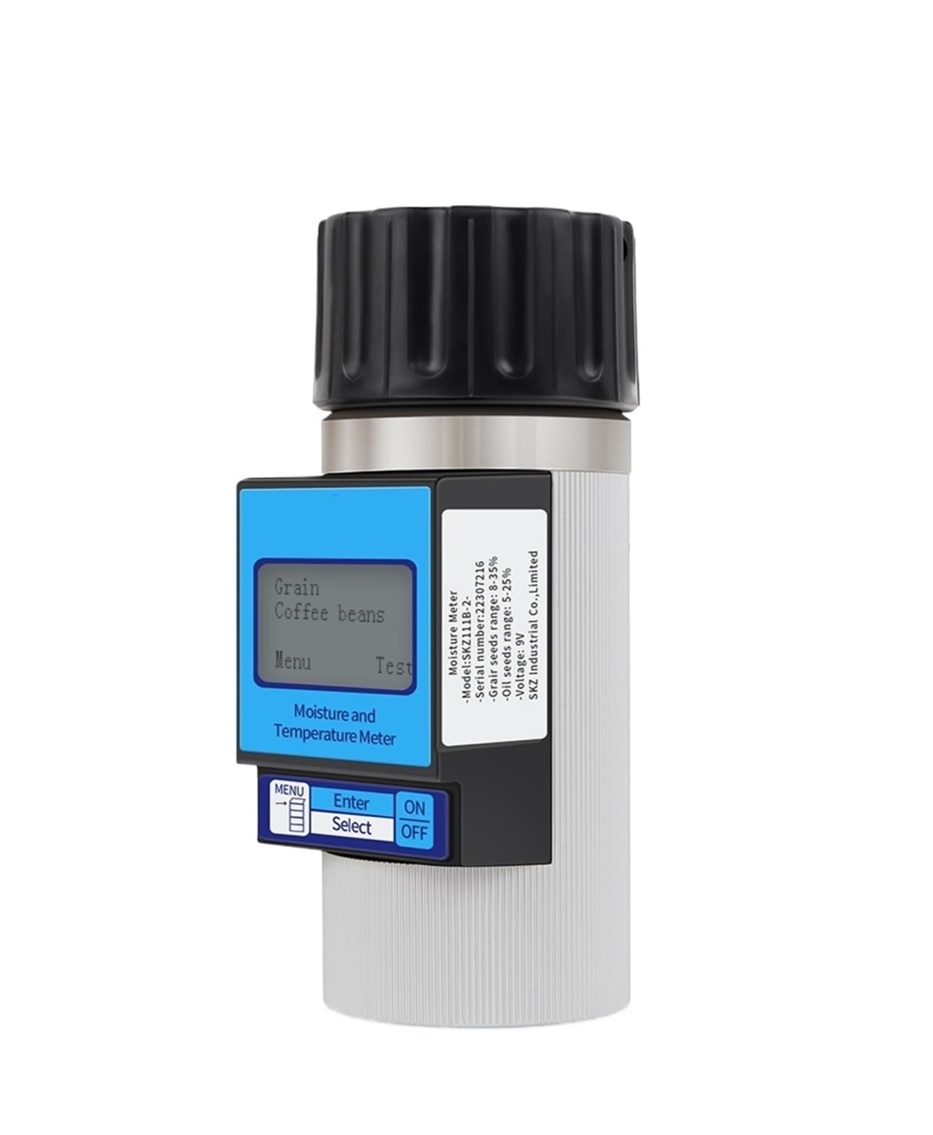Moisture Meters, Grain Moisture Meter for 37 Kinds Grains Humidity Tester Wheat Corn Soybean Peanuts Coffee Beans Hygrometer Multi-Language