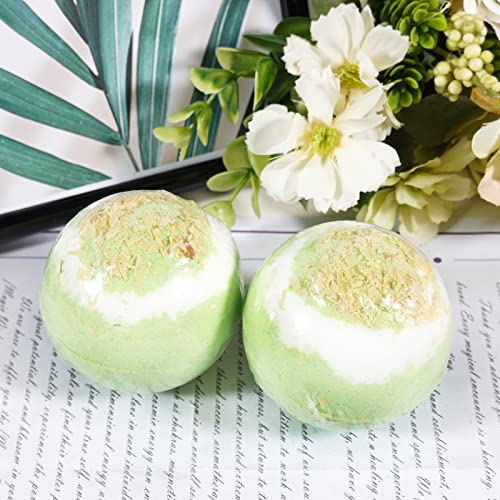 Soulnioi Bath Set for Women Gifts Self Care Gift Set with Dried Flower Jasmine Flower Bubble Bath Bombs Turquoise Dried Sea Bath Salt Yellow Rose Scented Candle for Anniversary Birthday Bath Gifts - Image 5
