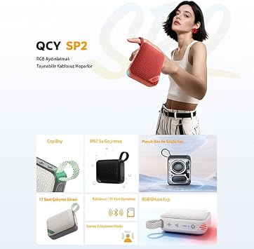 QCY SP2 RGB Bluetooth Speaker Black