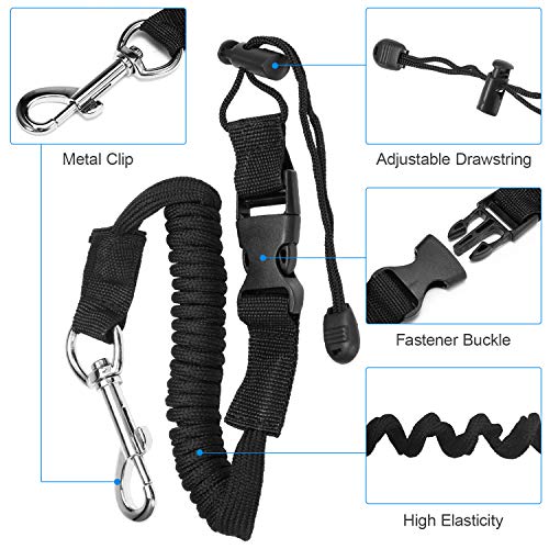 KKmoon Suportes para remos para caiaque Trelas para remos de segurança ajustáveis ​​para caiaque Cli
