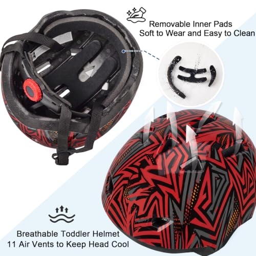 Image of Toddler Helmet, Adjustable Kids Bike Helmet for Ages 1-3-8