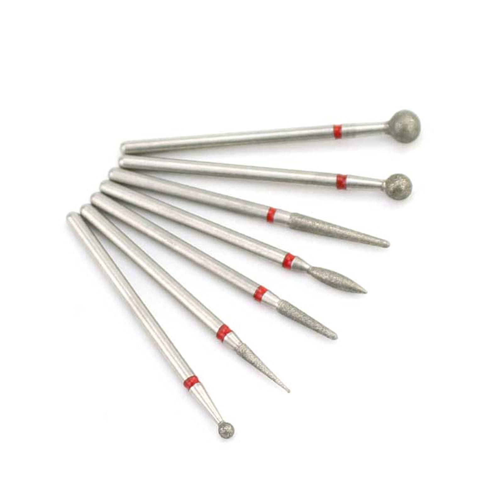 Dazory Nail Drill Bits Set Pedicure & Manicure Drill Bits Kit 7pcs Replacement Drill Bits for Electric Nail Drill Remove Cuticle & Gel Nail Polish