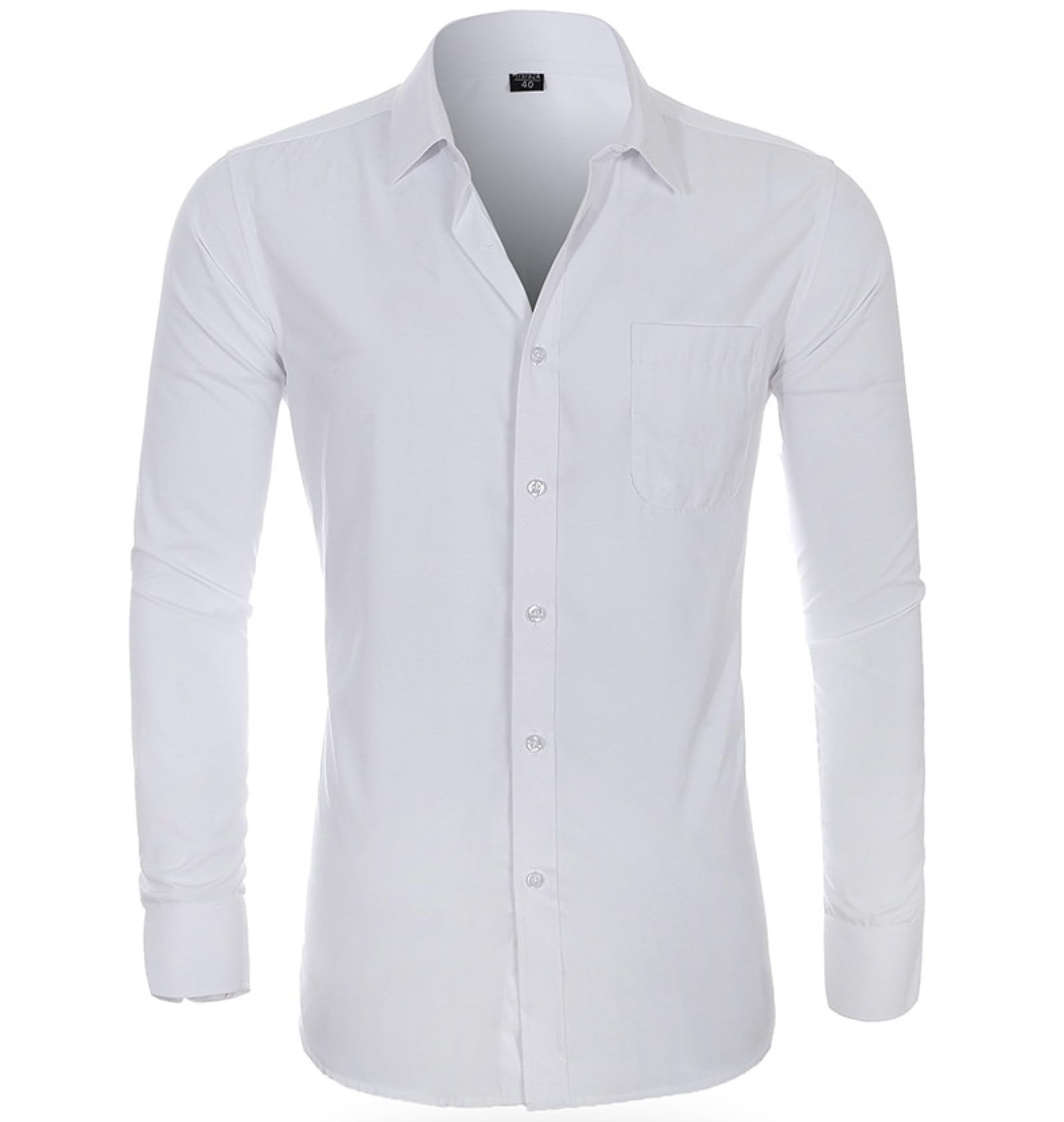 Chemise classique d'affaires extensible bleu ciel grande taille