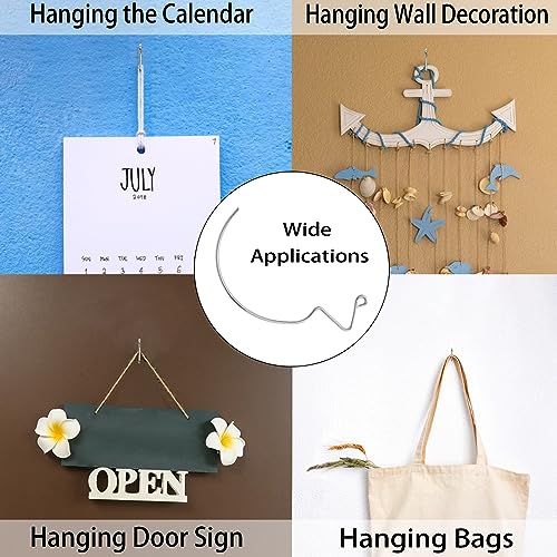 Image of 20Pcs Picture Hanger Hooks Super Hooks for Hanging Drywall Picture Hanging Hooks Heavy Duty Wall Hooks for Hanging Pictures, Photos, Frames, Planters, Art, Clock