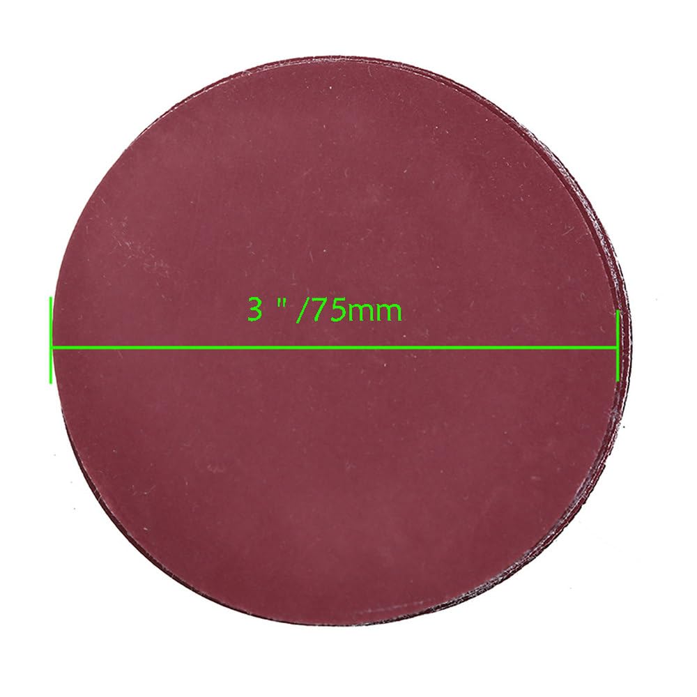 100 Pezzi 50/75 mm Dischi abrasivi Carta vetrata abrasiva Rotonda Grana 800-3000 Nastro abrasivo Carta lucidante tampone smerigliatrice angolare Accessori, 2 Pollici, 10