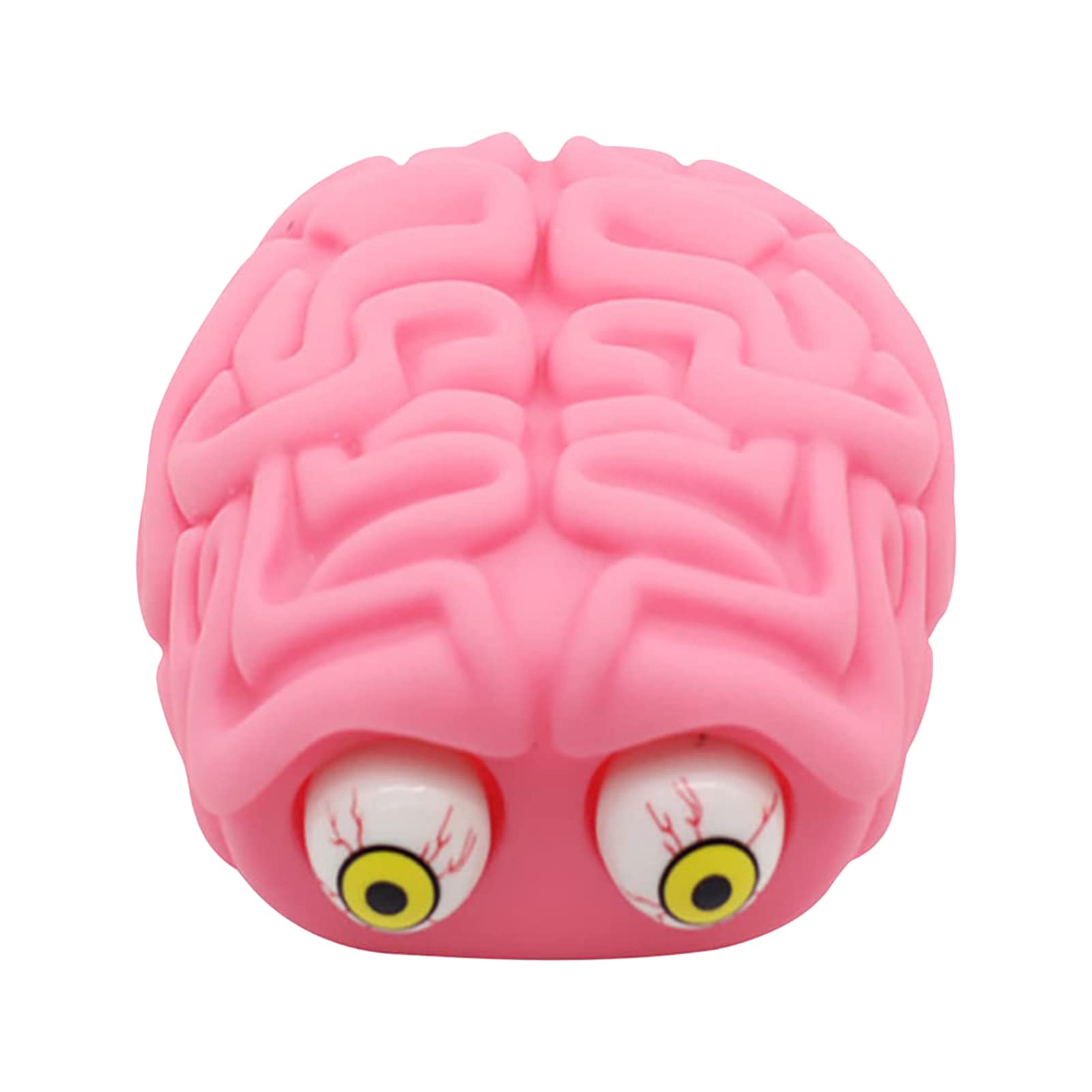 Ulapithi 1Xtoy Brain Eyes Splat Ball, Squeezing Eyes Ball, Tricky Spoof Toy, Ball Toy, Fidget Toys, Brain Eyes Splat Ball, Pink Funny Zombie Brains Balls, Reducing Stress Teenagers Adults