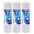 ICEPURE 10 Micron 10" x 2.5" String Wound Sediment Water Filter Cartridge for Well filter Universal Replacement for Any 10 inch RO Unit, WP-5, Aqua-Pure AP110 CFS110 Culligan P5 WFPFC4002 CW-MF, 3PACK