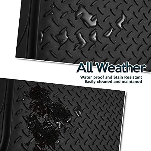 Zone Tech All Weather Rubber Semi Pattern Cargo Boot Liner Trunk Floor Mat Premium Quality Black Heavy Duty Cargo Trunk Floor Mat - Image 5