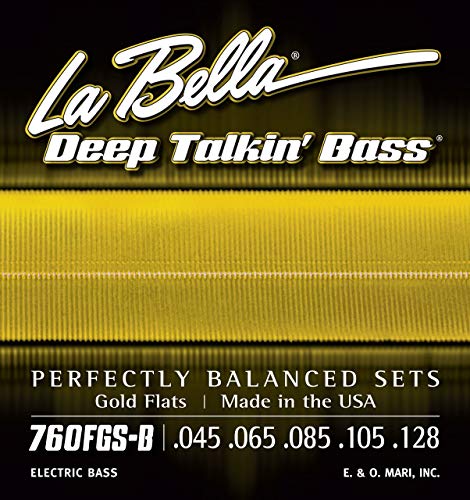 La Bella Bass 760FGS-B Gold Flat 045/128 - Les Beatles, Paul McCartney, John Lennon, RIngo Starr, George Harrison La Bella Bass 760FGS-B Gold Flat 045/128