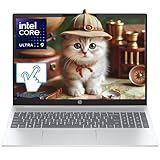 HP Touchscreen Laptop Computer, Intel Core Ultra 9 285H (16C/16T), 32GB LPDDR5X 7467 MT/s, 1TB SSD, Arc 140T GPU, 16" FHD+, 2X 4K Output, WiFi 6E, Windows 11 Home, Bright Silver, Type C RJ45 Cable