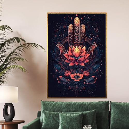Décoration murale florale lotus pour habiller un grand mur vide