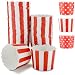 Produktbild Frau WunderVoll® 50 Muffin Backformen rot, weiße Streifen, Durchmesser 6,1 cm/Muffins Muffinbackform Muffinform Form Backförmchen Cupcake Formen Förmchen Papier Cupcakeformen