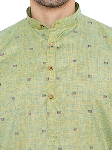 Image of Maharaja Linen Blend Kurta Pyjama Set for Men