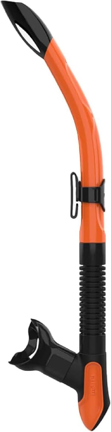 Mares Ergo Splash Snorkel for Scuba Diving, Snorkeling, Freediving with Semi-Dry Top, Anti-Splash System, Silicone Mouthpiece