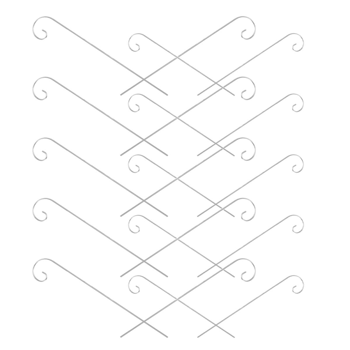 TOYANDONA Small Shepherd's Hooks Multipurpose Use 20pcs with Weather Resistant Iron Material for Outdoor Garden for Hanging Plants, Lanterns, and Lawn Decorations in Flower Beds