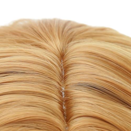 Image of PATTNIUM Strawberry Blonde Wig for Kids Child Short Curly Wavy Blonde Brown Wig Girl Side Part Shoulder Length Hair Synhhetic Wig