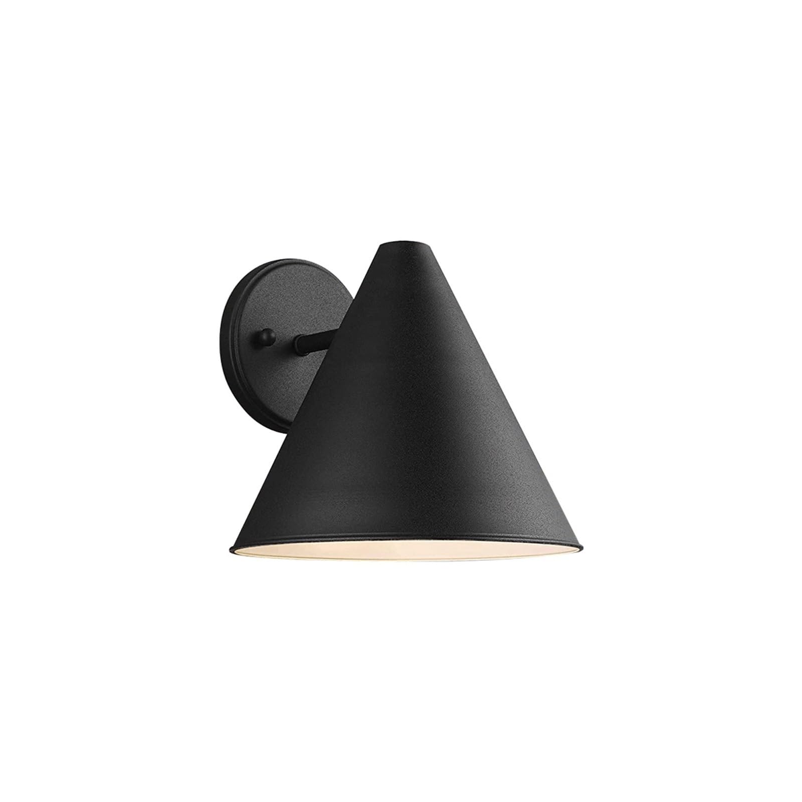 OZBMA Modern Outdoor Wall Light, Hardwired LED Matte Black Stainless Steel Exterior Lamp, Conical Waterproof Sconce Mounted Fixture for Porch, Patio, Entryway, Balcony Cottage